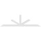 Ekena Millwork Saratoga Architectural Grade PVC Gable Bracket, 96"W x 28"H x 4"D x 4"F, 7/12 Pitch GBP096X28X0404SAR00 - alternate 4